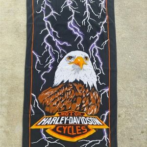 vintage Harley-Davidson "Eagle Lightning" beach towel 59” X 29”